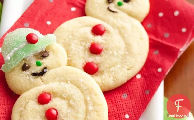 Biscotti pupazzo di neve a spirale