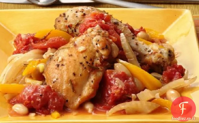 Pollo Brasato senza glutine con Finocchio e Fagioli Bianchi