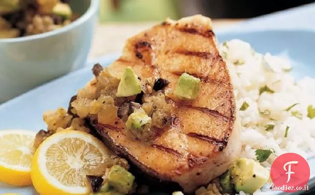 Halibut alla griglia con salsa verde