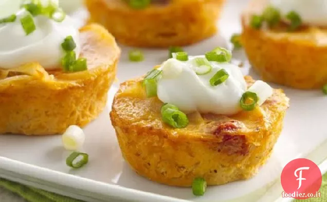 Cupcakes di patate gratinate al formaggio