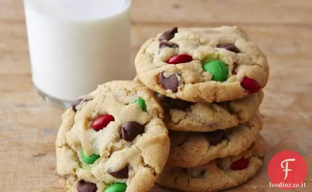 Biscotti di Natale M&Ms™ con gocce di cioccolato