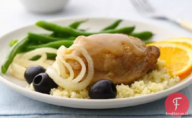 Pollo speziato al miele con salsa all'arancia