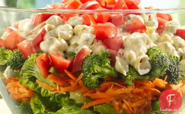 Insalata di pasta estiva a strati