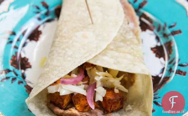 Burritos di fagioli e patate dolci