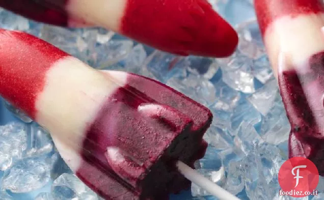 Rosso, bianco e mirtillo limonata Pops