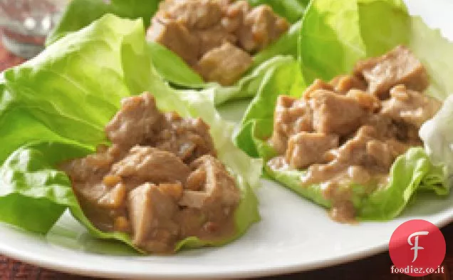 Avanzi di tacchino lattuga avvolge