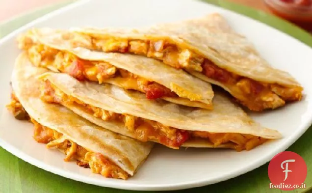 Quesadillas di pollo e zucca