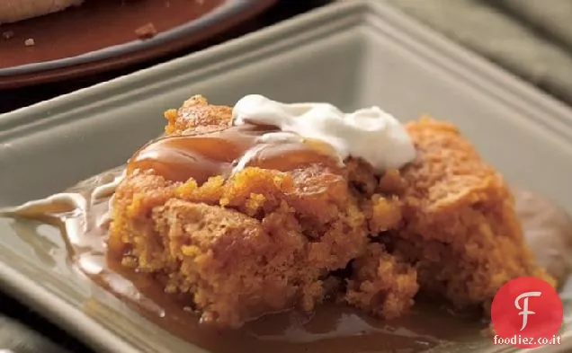 Torta di budino di zucca e sidro speziato