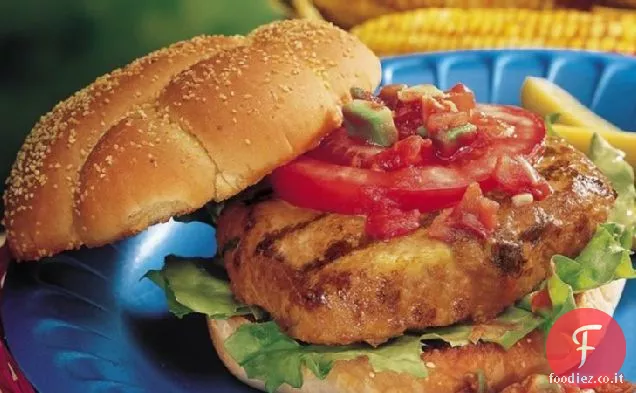 Hamburger di tacchino ripieni di formaggio