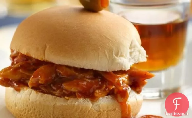 Whisky e birra barbecue pollo cursori