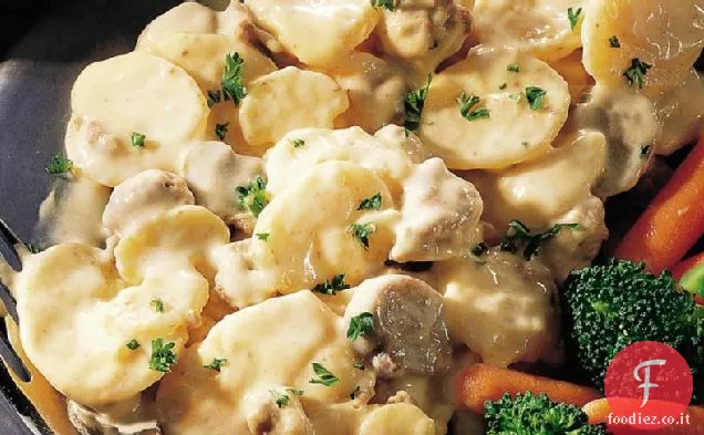 Patate gratinate alla Stroganoff