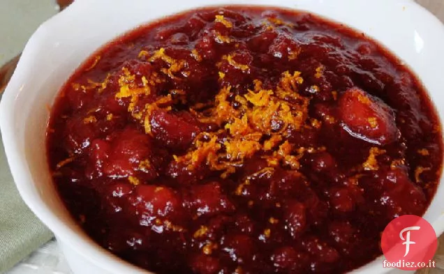 Salsa di mirtilli rossi di mele a cottura lenta