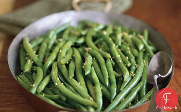 Fagiolini con glassa di miele e senape