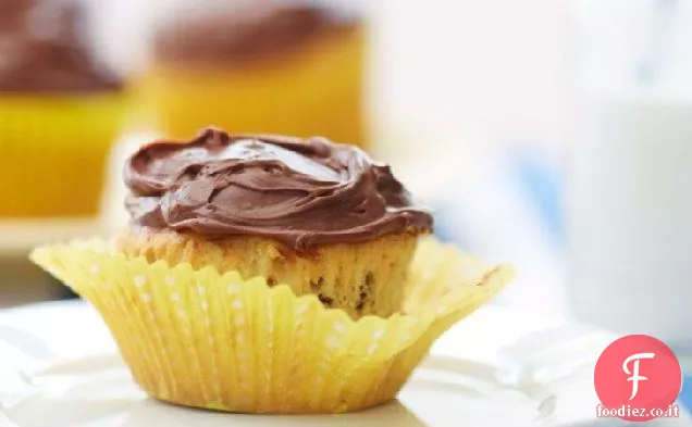 Cupcakes con gocce di banana e cioccolato