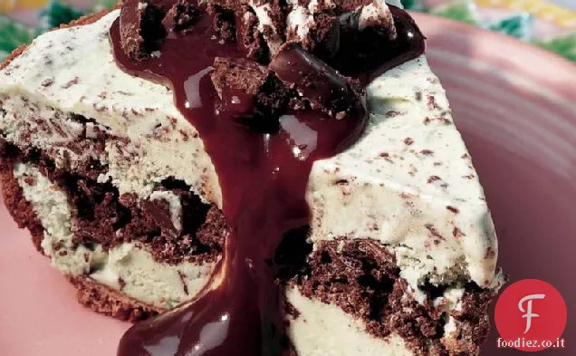 Torta di gelato al cioccolato alla menta (più leggera )