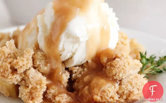 Whisky di mele croccante con salsa al caramello al whisky