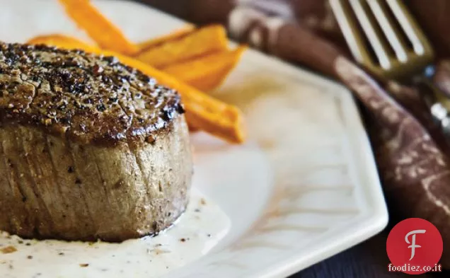 Filetto di bistecca scottato con salsa di Senaparicetta del libro di ricette