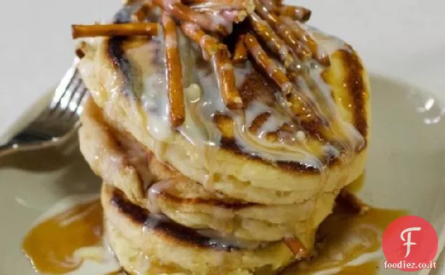 Frittelle di pretzel al cioccolato bianco