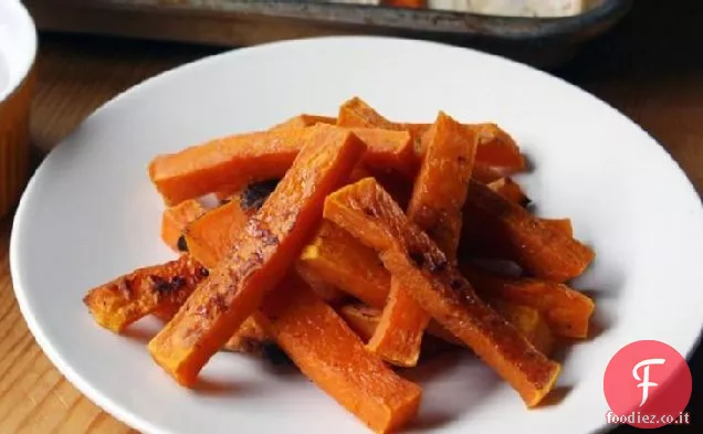 Patatine fritte di zucca al forno