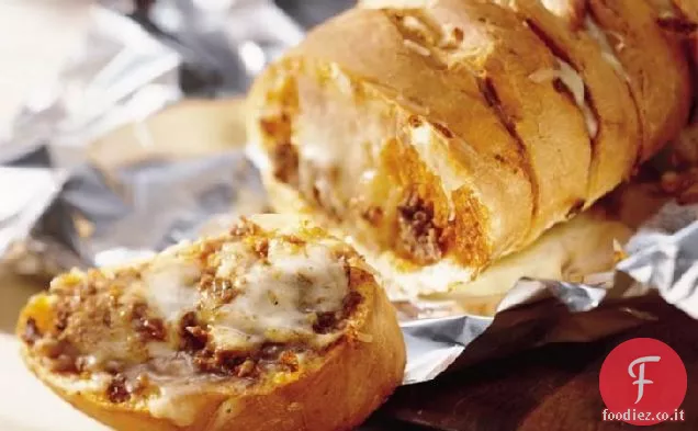 Pane francese ripieno alla griglia