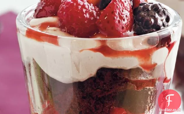 Torta al cioccolato e frutti di bosco Parfaits
