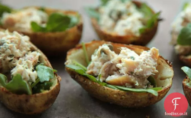 Bucce di patate alla trota affumicata