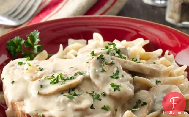 Braciole di maiale soffocato con pasta