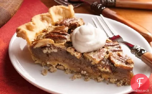 Torta di pecan Bourbon con crosta di pecan