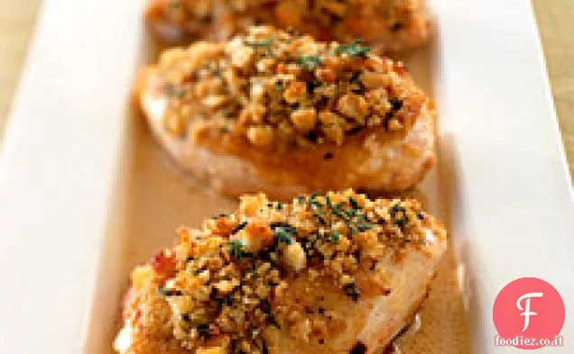Croccanti petti di pollo glassati alla senape