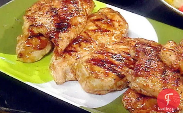 Miele-senape e cipolla rossa Pollo alla brace