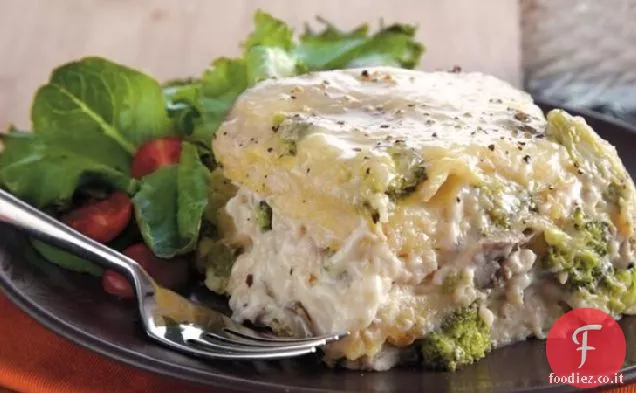 Lasagna di broccoli di pollo a cottura lenta