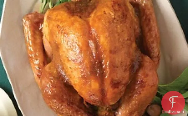 Tacchino arrosto con zucchero di canna e glassa di senape