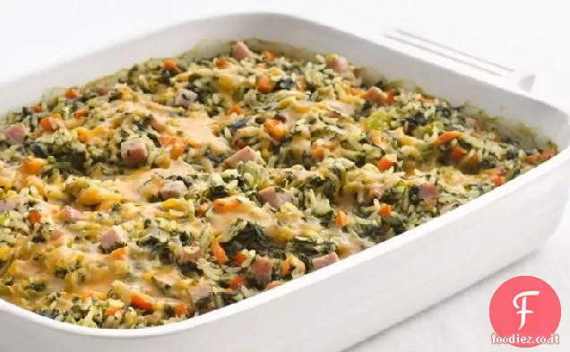 Casseruola sana di spinaci e riso