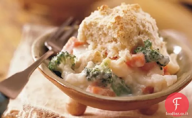 Casseruola vegetariana con biscotti all'aneto