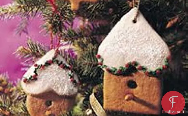 Ornamenti di birdhouse di pan di zenzero
