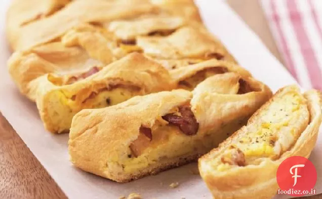Treccia di pancetta e uova
