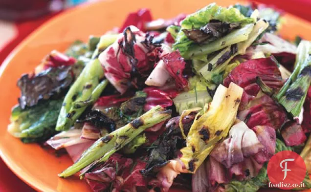 Insalata di radicchio alla griglia con salsa Sherry-senape