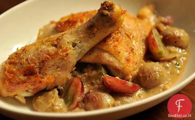 Pollo arrosto con Senape e uva