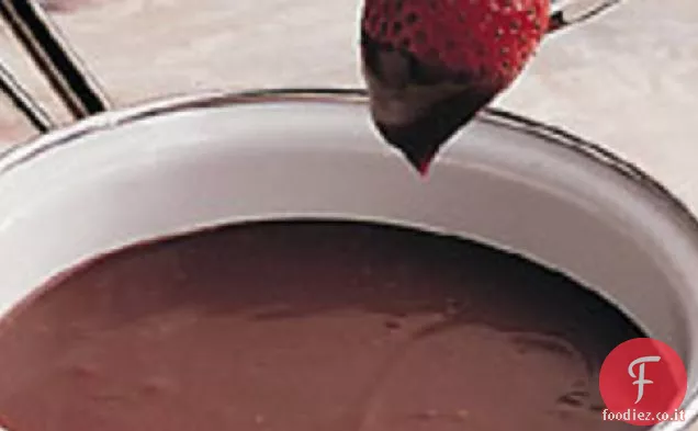 Fonduta di panna acida al cioccolato