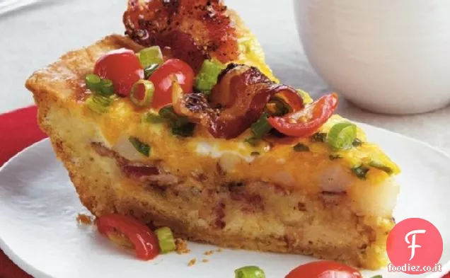 Pepato Pancetta Hash Torta marrone
