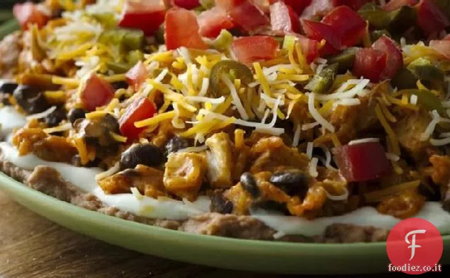 Sette strati di pollo Enchilada Dip
