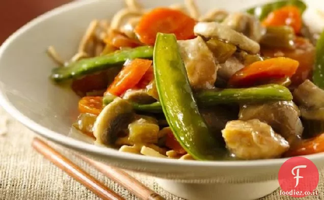 Chow Mein di pollo a fornello lento