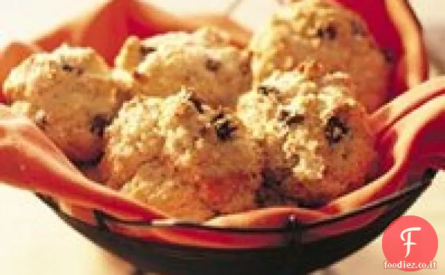 Biscotti glassati alla cannella e uva passa
