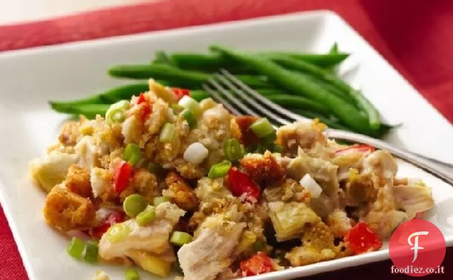 Casseruola di carciofi di pollo