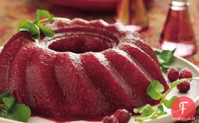 Così-Semplice insalata di gelatina di mirtilli rossi