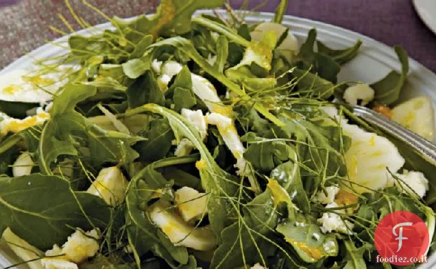 Insalata di finocchi rasati e rucola
