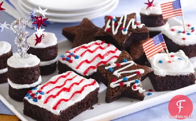 Brownies a stelle e strisce