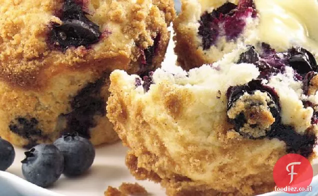 Muffin ai mirtilli ricoperti di streusel