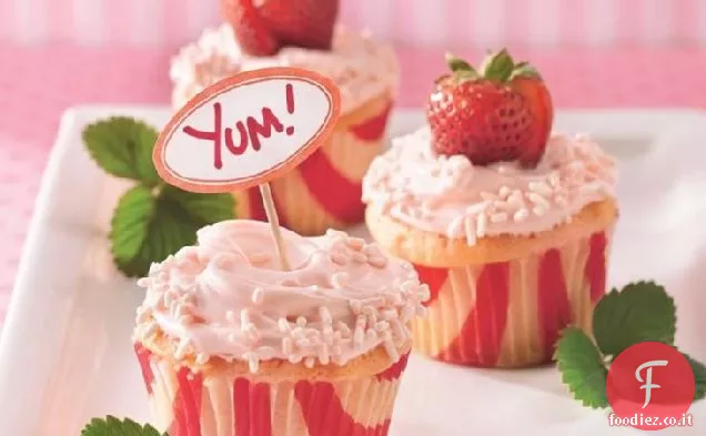 Cupcakes alla fragola e crema