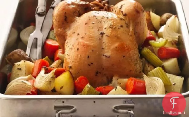 Timo - Pollo arrosto con verdure